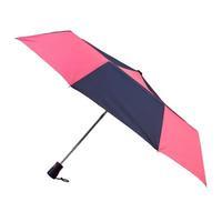 totes Auto Open Double Canopy Umbrella with Coral & Navy Design (3 Section)