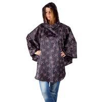 totes Fabric Poncho with Pocket Purple Daisy Dot