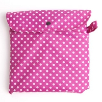 totes fabric poncho with pocket raspberry pink dots