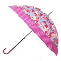 totes Ladies Elegant Walker Cabbage Rose Cut & Sew Umbrella