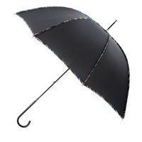 totes ladies elegant black with neon detail walker umbrella