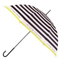 totes ladies elegant charcoal cream stripe walker umbrella