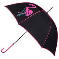 totes Ladies Elegant Walker Flamingo Print Umbrella Flamingo