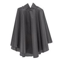 totes Fabric Poncho with Pocket B&W Wavy Dots