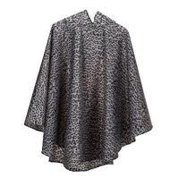 totes Fabric Poncho with Pocket Taupe Leopard Print