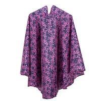 totes Fabric Poncho with Pocket Navy Ditsy Floral Print