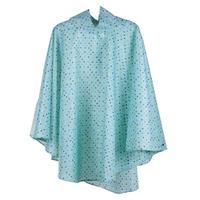 totes fabric poncho with pocket blue small painted dots