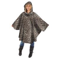 totes fabric poncho with pocket mocha leopard