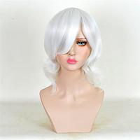 Tokyo Ghoul Cosplay Wigs Shaggy Medium White Wavy Wig Beauty Hair Fashion Party Heat Resistant Hair Anime Wigs