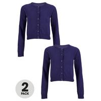 Top Class Girls Pack Of Two Essential Cotton Cardigan