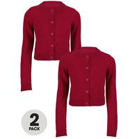 top class girls pack of two essential cotton cardigan