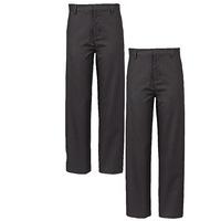 Top Class Pack Of Two Boys Teflon Coated Coin Pocket Plus Fit Trousers
