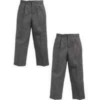 top class boys pack of two pleat front school trousers