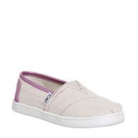 toms youth classics lavender stripe glimmer