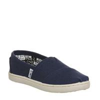 Toms Youth Classics NAVY CANVAS