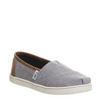 toms youth classics frost grey chambray