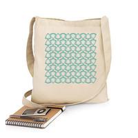 tote bag green blue pattern