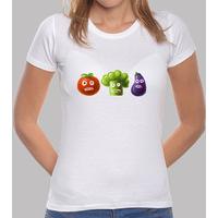 Tomato Broccoli and Eggplant Funny Cartoon Vegetables