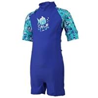 Tots Girls Funny Fish Essential All In One Suit - Blue