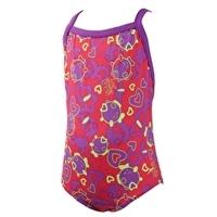 Tots Girls Seasquad Thinstrap 1 Piece - Purple and Pink