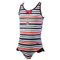 tots girls henley scoopback red stripe