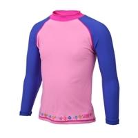 Tots Girls Pretty Bird Long Sleeve Top - Pink and Blue