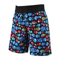 tots boys crazy fish water shorts black and multi