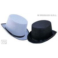 Topper Big Felt Grey Felt Top Hats Caps & Headwear For Fancy Dress Costumes