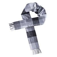 tom english monochrome check scarf 0 black check