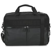 tommy hilfiger two tone computer bag mens briefcase in black