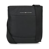 tommy hilfiger novelty story mini flat crossover mens pouch in black