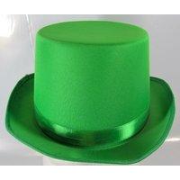 top hat satin green 59cm