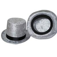 Top Hat Velvet Grey One Size Fit All