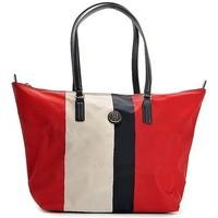 Tommy Hilfiger Poppy Tote Vertical Stripe women\'s Handbags in White