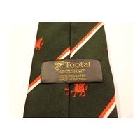 Tootal Designer Tie Green With Welsh Red Dragon & Red & White Stripes