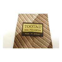 tootal tonal brown striped designer tie