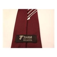 Tootal Designer Tie Burgundy With White Stripe Design