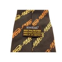 tootal designer tie black with decorative coloured writing