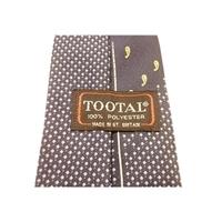 Tootal Designer Tie Navy With Tiny Light Blue Diamond Design & Gold Teardrop