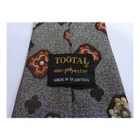 Tootal Designer Tie Brown& Terracotta Geometric Design