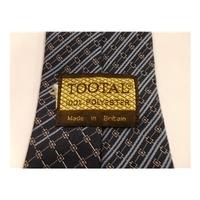 Tootal Designer Tie Navy With Silver Blue Design