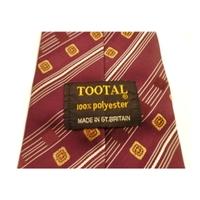 Tootal Designer Tie Burgundy With Gold Square Design