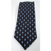Tommy Hilfiger black & blue mix patterned silk tie