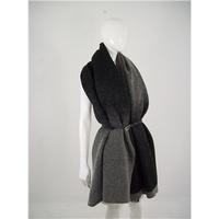 Tonal Grey/Black Felted Wool Scarf / Wrap