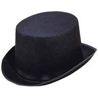 Topper Big Felt Black Felt Top Hats Caps & Headwear For Fancy Dress Costumes