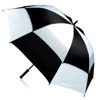 totes Windproof Double Canopy Umbrella Black & White