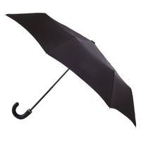 totes manual leatherette crook black umbrella 3 section