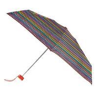 totes miniflat bright bead stripe print umbrella 5 section