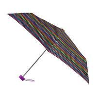 totes Miniflat Bright Bead Stripe Print Umbrella (3 Section)