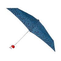 totes Mini Round Large Blue Speckle Dot Print Umbrella (5 Section)